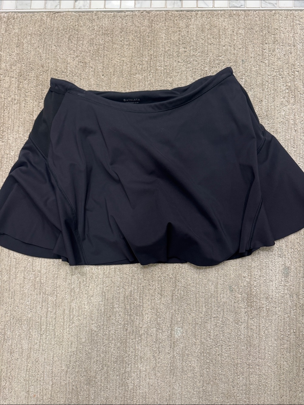 Athleta Black Flared Performance Skirt with Built-In Shorts